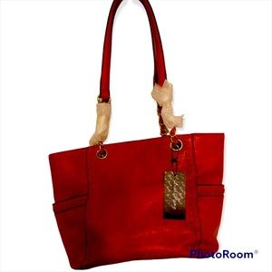 Lisa Fang Red Tote Handbag